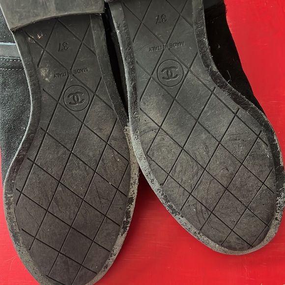 Black Chanel ankle boots with fur size 37 - Picture 2 of 6